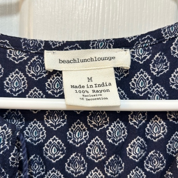 BeachLunchLounge Sleeveless Gigi Shift Dress NWT V-Neck Tassel Tie Women Sz M - Picture 3 of 7